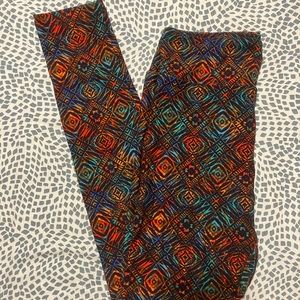 LuLaRoe One Size Rainbow Tribal Pattern Leggings